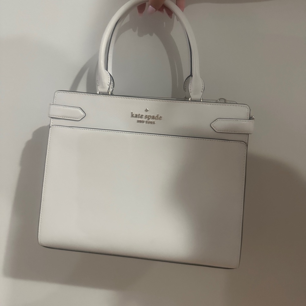 Kate Spade White Satchel with Top Handles